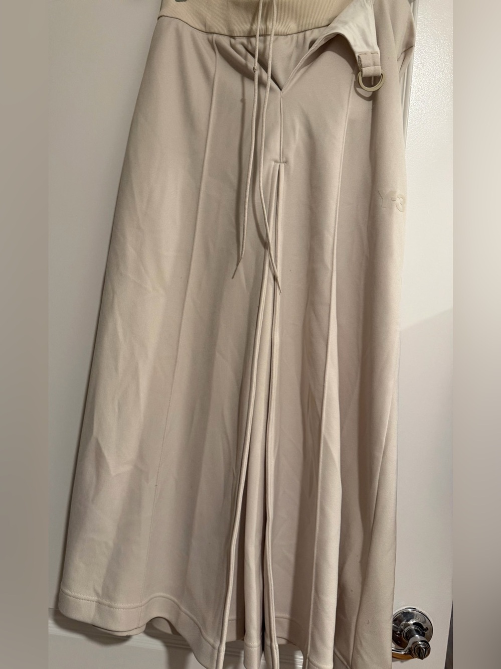 Y-3 Cream A-Line Panel Skirt